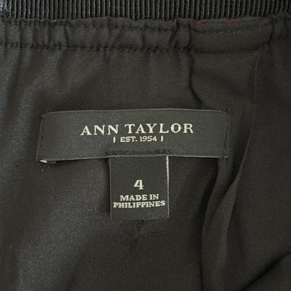 Ann Taylor Vintage Burgundy Black Midi Skirt - Picture 6 of 8